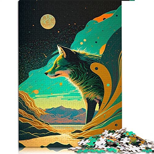 1000 Pièces Puzzles Forêt Enchantée Loup Puzzles pour Adultes Puzzles en Carton Puzzles Amusants Jeux (Taille 26x38cm)