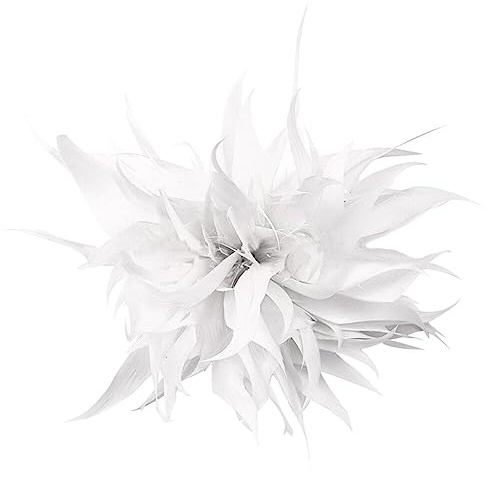 Elegant Damen Brosche, Natürliche Feder Brosche Flauschige Feder Ansteckbrosche Vintage Federbrosche für Kleid Kleidung Dekorative Pin Bekleidungs Party Schmuck