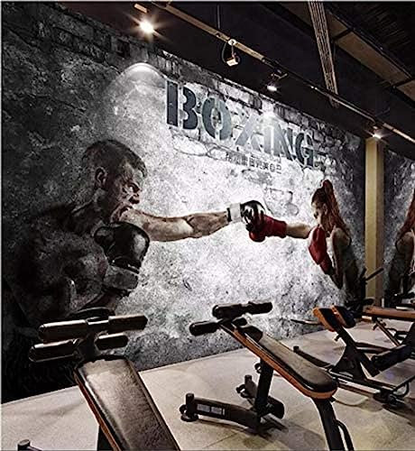 XLMING Papel pintado de foto Pintura de pared Papel pintado de belleza Papel pintado para salón Gimnasio Boxeo Papel Decoración Fotomural Sala De Estar Pared Pintado Papel Tapiz No Tejido-430cm×300cm