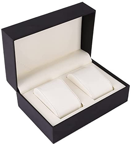AMYSTY Uhrenkoffer Uhrenrolle Uhrenbox Uhrenschatulle Uhren-Organizer Display PU-Leder 2-Slot Watch Box Organizer Armbanduhr Schmuck Halter Aufbewahrungskoffer Uhrenetui Uhren Aufbewahrungsbox