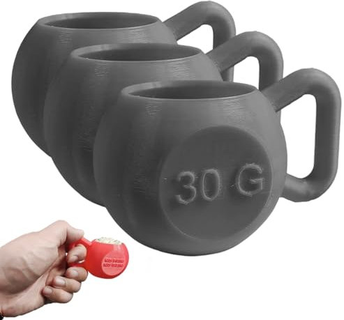 Kettlebell - Cuchara de proteína (30 g), divertida cuchara medidora para proteína en polvo, café, granos, novedosa campana de hervidor de pesas, regalo para levantadores de pesas, entusiastas del
