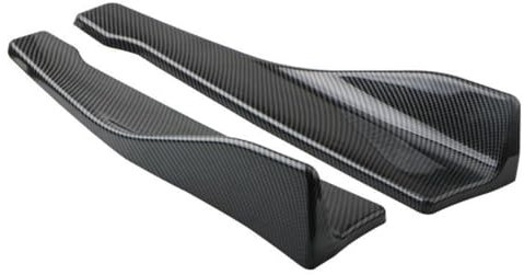 OscitY 2PCS Auto Stoßstange Hinten Wrap Winkel Seitenschweller, Für BMW E90 E91 E92 E93 M3 2007-2013 Heckspoiler Diffusor Spliter Kollision Vermeidung Schutz,B/Carbon fiber-48CM
