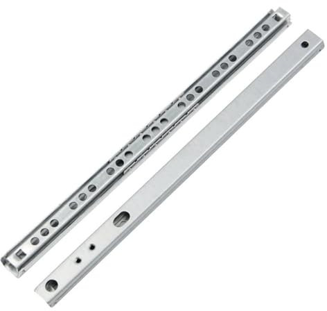 LEFTART 2 Stück Kugellager-Schubladenschienen, for Möbelschienen Stahlkugellagerschienen Tastaturschrank Schrankschubladenschienen(310MM)