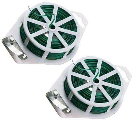 Attache de Jardin 150m pour Plantes Grimpantes et Fleurs en Pvc Fer Vert