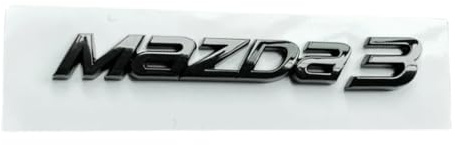 JYWLKQ Car Emblem for Mazda 3 2019-2023, Rear Badge Emblems Rear Trunk Emblem Badge Logo Sticker Letters Decor Replacement Accessories,A-Black