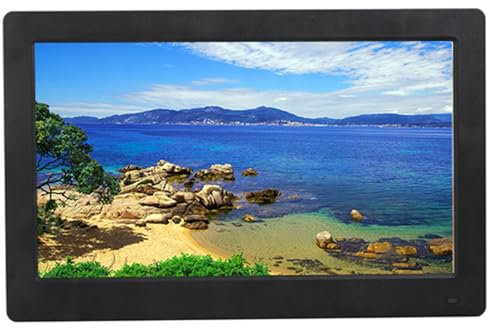 IBOWZ Marco de Fotos Digital, Pantalla portátil HD de 13,3 Pulgadas, Pantalla de proyección Tipo C, máquina publicitaria con Marco de Fotos Digital