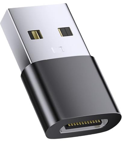 Convertidor portátil USB a adaptador USB C transferencia de datos adaptador de carga rápida USB macho a tipo C hembra