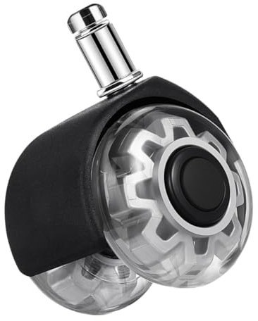 Homoyoyo Ruote Girevoli Per Sedia Ufficio Caster Trasparente Installazione Facile Silenziose e Resistenti Per Parquet e Tappeti
