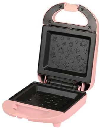 MagiDeal Sandwich Maker Küchengeräte EU -Stecker Nicht -Stick -Teller einfach zu verwendend Panini -Maschine für Steaks Ham Office Home, Rosa
