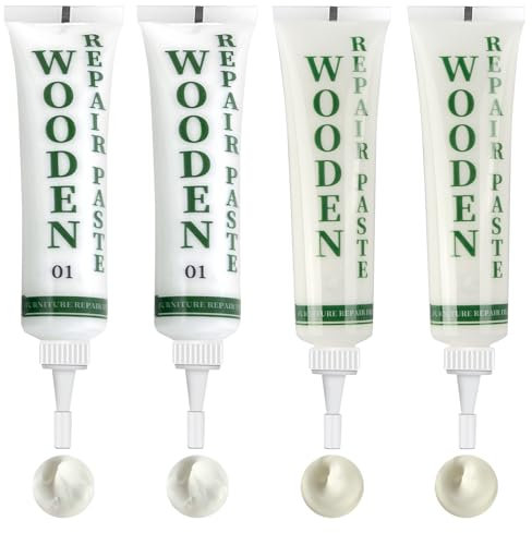 Set di Riparazione Laminato, Parquet Reparatu Bianco Kit di Riparazione Stucco Legno Per Graffi E Fori, Mobili Pavimento Laminato