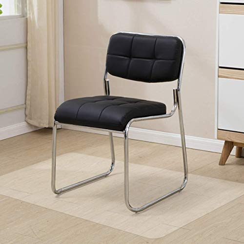 GYMAX Tappeto Protettivo per Pavimento, 150 x 120 cm, Tappetino Trasparente per Sedia da Ufficio, Superficie Liscia e Antiscivolo, Realizzato in PVC