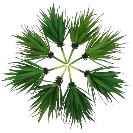 Holibanna 8pcs Realistic Artificial Succulents Faux Greenery Stems for Home Office Garden Wedding Decor Real Touch Lifelike Agave Plants No Potting Required Versatile Use