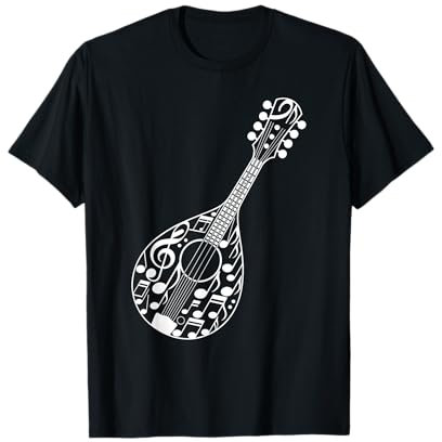 Notes De Musique Mandoline Instrument Musicien Mandoliniste T-Shirt