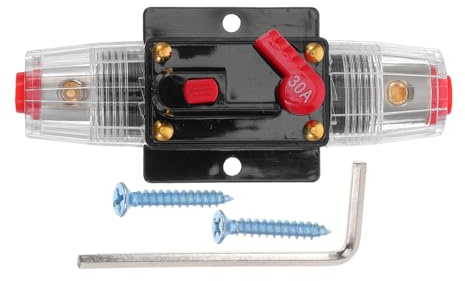 Operitacx Disjoncteur Ligne Porte-fusible Réarmable Avec Réinitialisation Manuelle Pour Automobile Électroménager Et Applications Industrielles
