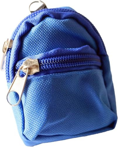 Yjemle 1Pc Blue Mini Doll Backpack School Bag Model dollhouse Accessory for 1/6 Scale Simulation Mini School Bag, Dollhouse Décor
