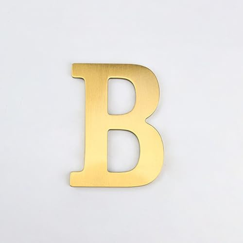 Numeri Civici Da 3 Pollici, Numero Di Porta Moderno In Metallo Ottone, 8 Cm, Lettere Dorate Per Indirizzo Di Cassetta Postale, Segno Decorativo Per Esterni, Per Camera D'hotel, Giardino(B)