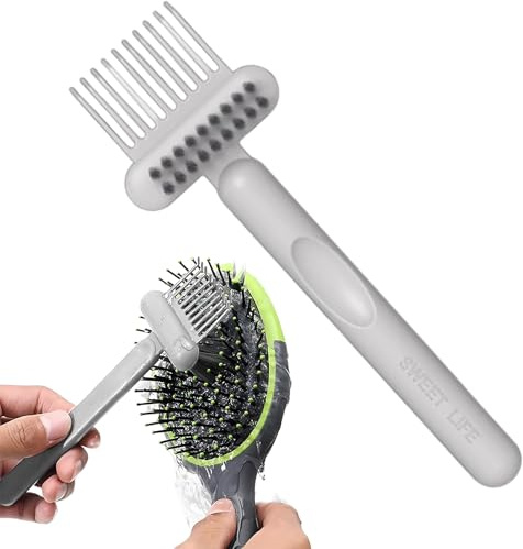 Hozaenwa Limpiador De Cepillos para El Pelo - Herramienta De Limpieza para Peines Y Cepillos Rastrillo Limpiador - Elimina Suciedad 2 En 1 para Teclado Hogar Salon Peluqueria Hombre Mujer