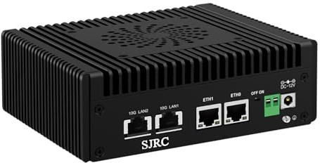 SJRC Mini PC 2x10 GbE RJ45, Firewall Appliance N150 (Upgraded N100) Barebone NO RAM NO SSD, Dual i226V 2.5 Gbit LAN, S7 Pro OPNsense Micro Computer, 2xNVMe, 2xHD, Type-C, TF