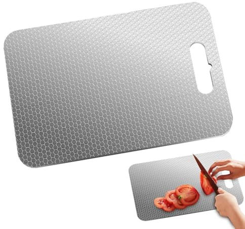 Tabla De Cortar De Acero Inoxidable,Alfombrilla Más Gruesa Apta Para Lavavajillas - Tablas De Picar De Acero Para Cocina - Para La Cocina, El Hogar, La Carne, Los Alimentos, La Repostería, El Cocinar