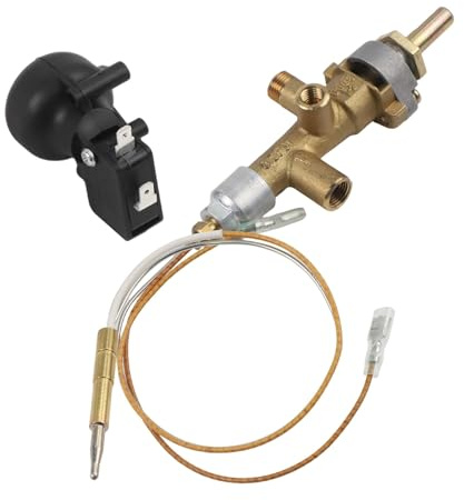 Vibsky Thermokopplungs- und Kippvorrichtung Set für Gas-Heizstrahler, Schutz vor Flammenausfall, passend für Propan-Gartengrill und Heizpilze, inkl. 1 Neigungsschalter und 1 Fühler