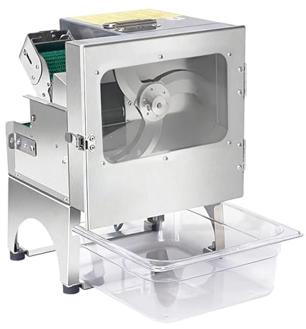 PRECISTECH Cortadora De Verduras Automática, Máquina Profesional De Verduras Con Motor 200 W, Corte Continuo Para Procesamiento Alimentos Comercial