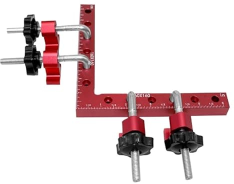 Vinkelspännare 90 graders träbearbetning, aluminiumlegering, rätvinkliga klämmor, hörnklämma, positioneringshastighet, träbearbetning, snickare (1 set 120 mm)