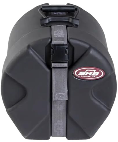 SKB 8 x 8 Tom Case with Padded Interior, D-Shaped Drum Design, and Molded in Feet for Upright Positioning and Stability, Black