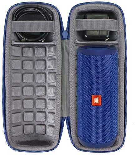 co2CREA Duro Viajar Caja Estuche Funda para JBL Flip 3/4 / 5/6 Altavoz inalámbrico portátil con Bluetooth(Azul)（Funda Solo）