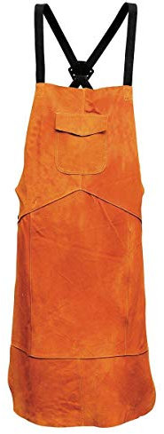 MASO Grembiule da saldatura, taglia unica, colore giallo calore e ignifugo Heavy Duty, grembiule da lavoro con cinghie regolabili e nuckle a sgancio rapido da uomo, 70 cm L x 100 cm L