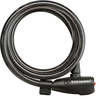 Schwinn Stöldskyddslås, Säkerhetsnivå 1, Nyckellås, 1,2 m, Svart