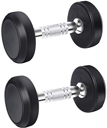 ZYCSKTL Sports Hanteln zum Haushalt for Männer Und Frauen Fitness Gusseisen Hanteln, Fitnessgeräte Gummierte Dumb Anzug, Gym Sport Dumbbells (Color : Black, Size : 40kg)