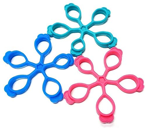 Ulalaza 3PCS Finger Stretcher Resistance Bands Krafttrainer für Unterarmübungen Gitarre Fingerstärker Klettern 6.6 8.8 11 Pfund