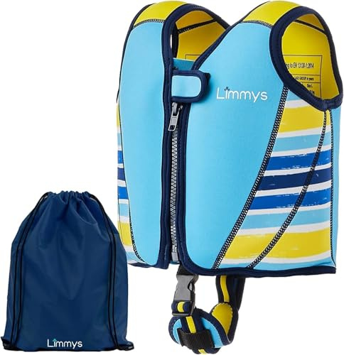 Limmys Swim Vest for Toddlers & Kids – Adjustable Buoyancy Swimming Aid, CE Safety Certified, Award-Winning Parent-Approved Design, Soft Neoprene Comfort, Secure Durable Design, Carry Bag Included