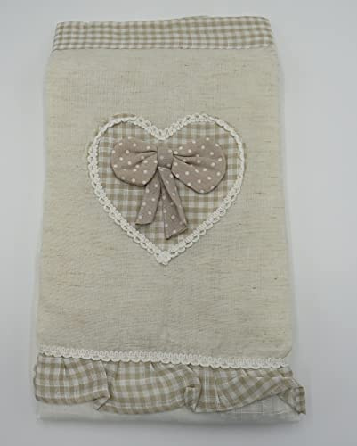 Generico Coppia Tendine a vetrocon mantovana Stile Shabby Chich 60x230 cm Vari Colori