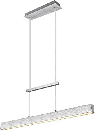 Reality Leuchten LED Pendelleuchte Paros R32043105, Aluminium gebürstet, inklusiv 1x 21 Watt und 2x 5,5 Watt LED, Switch Dimmer