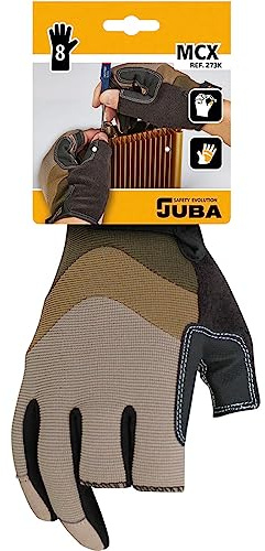 Juba G, piel sintética + rfzo, PVC en palma y dorso de elastano, marrón negro - SIZE: 8