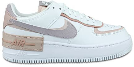 NIKE Damen Air Force 1 Shadow Sneaker, White Amethyst Ash Pink Oxford, 40 EU