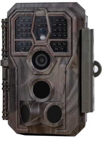 GardePro E5S Wildlife Camera, 64MP 1296p Trail Camera, H.264 Video, 100ft Night Vision, Ultra-fast 0.1s Motion Activated, Garden Camera Trap