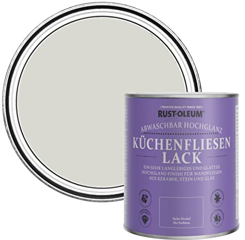 Rust-Oleum abwaschbare Küchenfliesenlack in grau mit Hochglanz Finish - Birke 750ML
