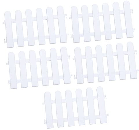 Gogogmee 5pièces Clôture De Jardin Amovible Plastique Blanc De Panneaux Décoratifs Pour Aménagement Paysager Bordure De Pelouse Extérieure Pour Fleurs Et Allées