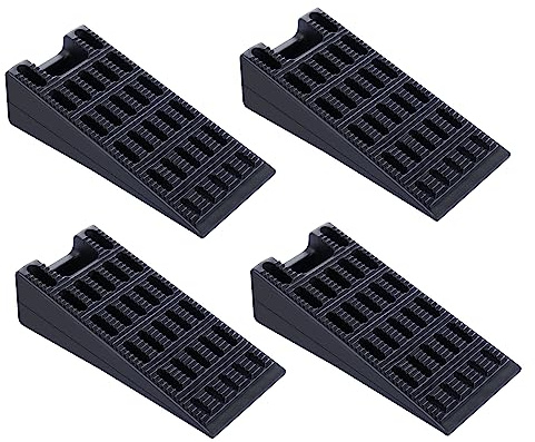 Türstopper, 4er Pack Flexible Gummi-Türstopper Keil-Halter, DIY-Möbelnivellierer für Türen, Tische zur Heimverbesserung, Büro, Schule, Fabrik usw. (Schwarz)