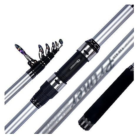GRFIT Angelrute Profi Teleskop-Angel-Brandungsrute, Reise-Spinnkraft, 60–200 g, Wurfweite, Surfcasting, Shore-Casting-Stange, 5,3/5,0/4,5/4,2/4,05/3,9 m Angeln Rute (Color : 4.2m(60-150g))