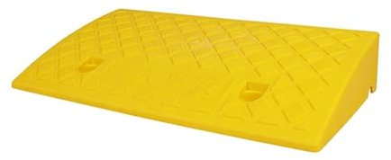 Tragbare Rollstuhl-Rampe für Zuhause, Leichte Kunststoff-Rampe, Schwellen-Rampe für Einfahrt, Gehweg, Roller, Fahrrad, Motorrad (Color : Yellow, Size : Height 12cm (4.7inch))