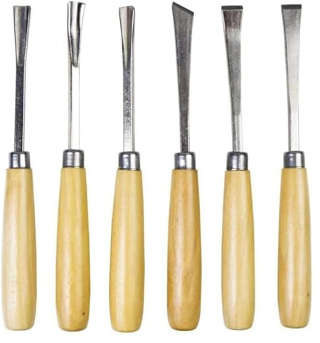 Set di scalpelli per legno 6 pezzi Scalpelli a mano professionali per intaglio del legno Set 45 Scalpelli per legno in acciaio Strumenti affilati per scolpire il legno fai da te Ottimo per principia