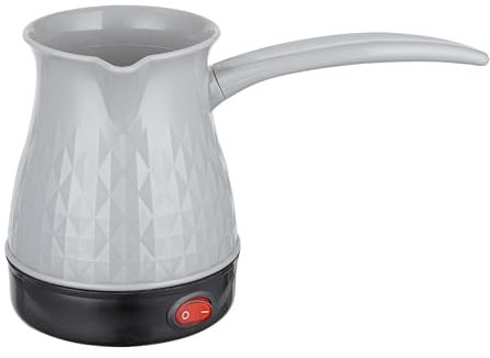Caffettiera elettrica in acciaio inox da 500 ml, con manico lungo anti scottatura, non brucia a secco, per casa, cucina, ufficio, viaggi, campeggio, bollitore elettrico