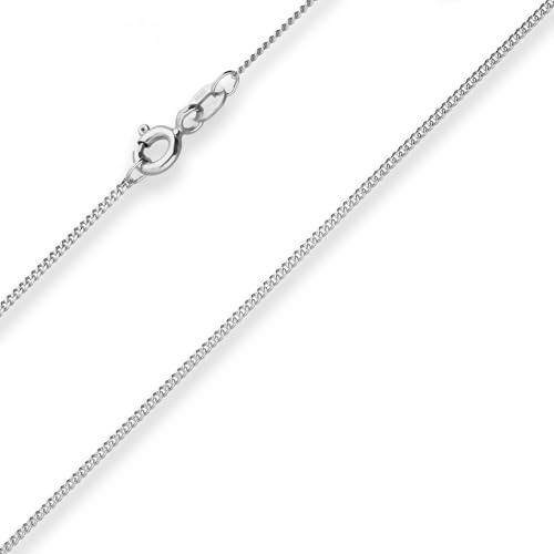 1,1mm Panzerkette Goldkette Collier Halskette aus 375 Gold Weißgold 50cm