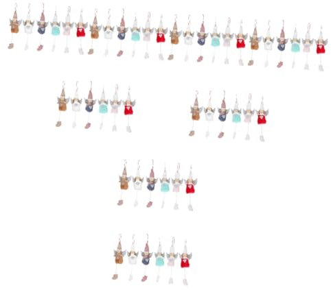 Cabilock 8 Sätze Weihnachtsengel-anhänger Weihnachtsengel Figuren Engelfiguren Weihnachten Solar-girlandenlichter Weihnachtsbaum Mit Licht Festival-puppenverzierung Baumwolle 6 Stück * 8