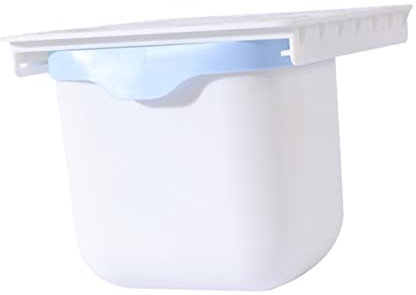 SOESFOUFU Hidden Desk Dustbin Reusable Pull-out Waste Storage Bin Blue Compact Under-desk Rubbish Holder for Office and Kitchen Organization
