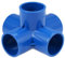 TOP-VIGOR 2 conectores de tubería de PVC de 5 vías, conectores de esquina de 32 mm, empalmes de tubería deslizante de 5 vías, conector tridimensional en ángulo recto para conexión de tubería de agua