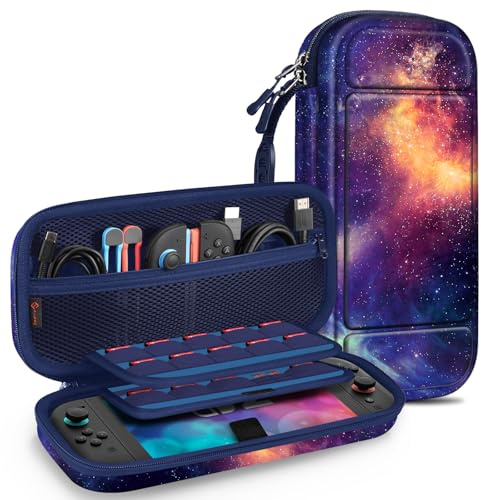 FINTIE Étui pour Nintendo Switch 2 (2025), Antichoc en EVA, Galaxie | Etui de Voyage, Housse de Transport avec Emplacements Cartes de Jeu et Poche Intérieure pour Accessoires